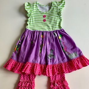 Eleanor Rose Halloween Dress w/ Pink Dot Pants